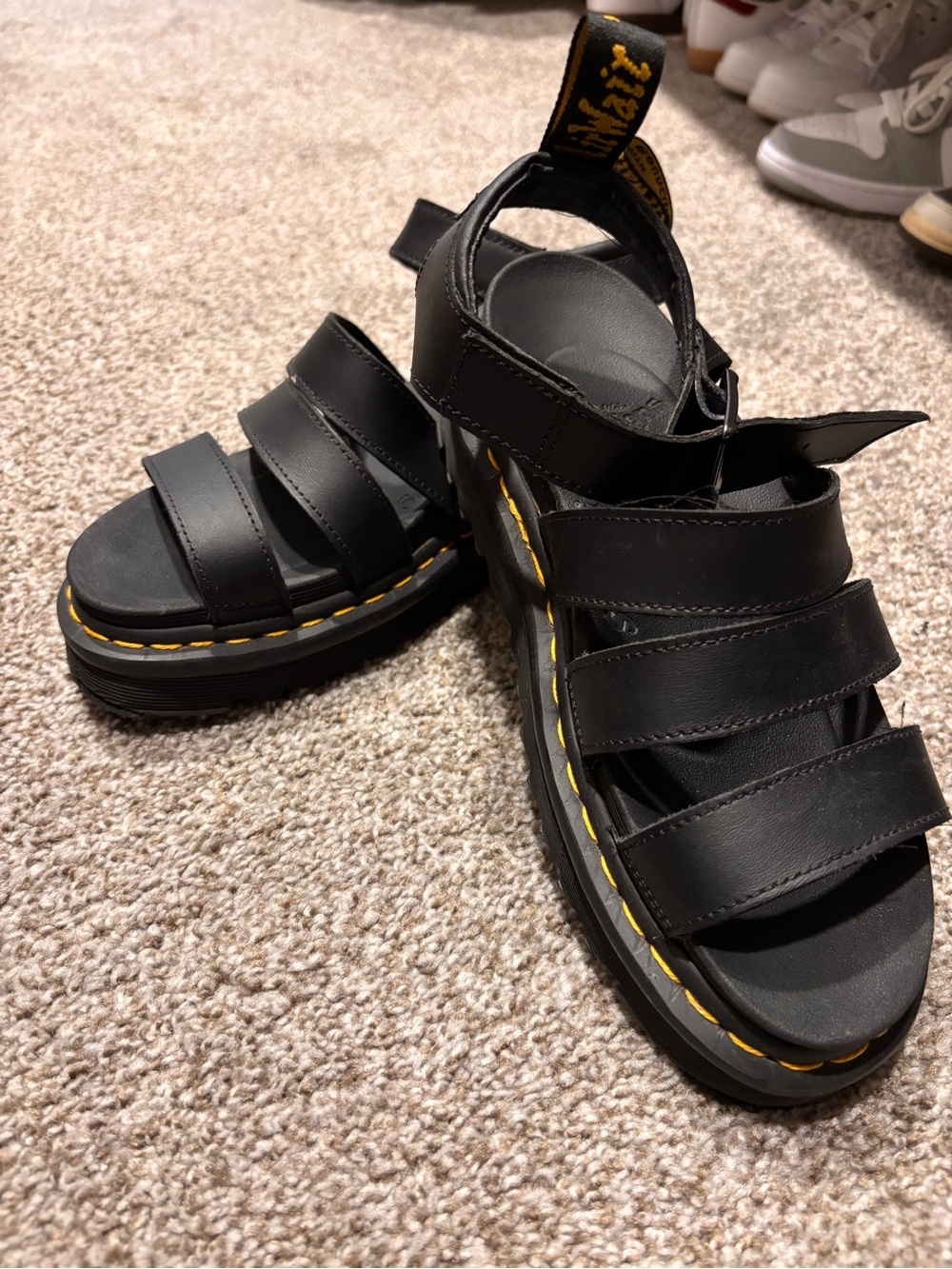 Dr. Martens Black Leather BLAIRE Sandal